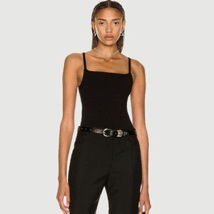 AGOLDE Womens Square Neck Bodysuit in Black, L NWT